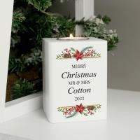 Personalised Christmas Wooden Tealight Holder Extra Image 2 Preview